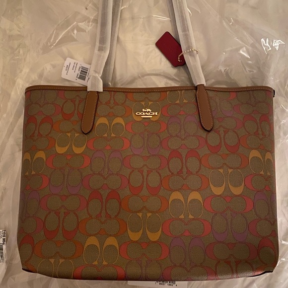 coach rainbow tote
